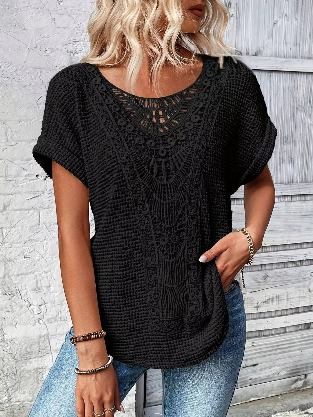 Tara | Elegantes handgestricktes Sommertop