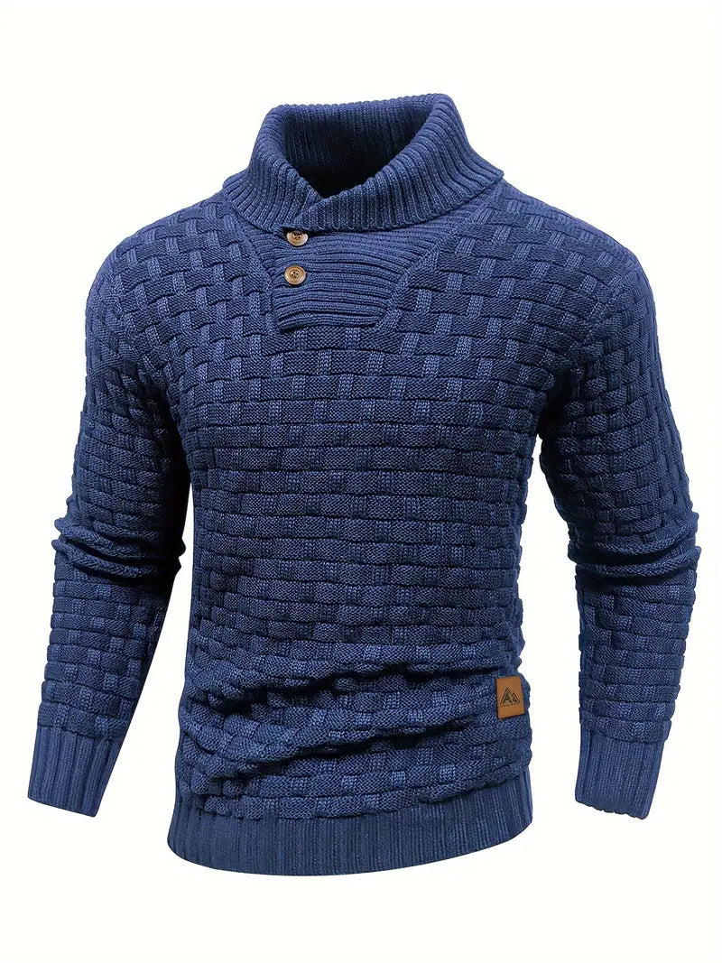 Immanuel | Grobstrick-Pullover mit Knopfleiste