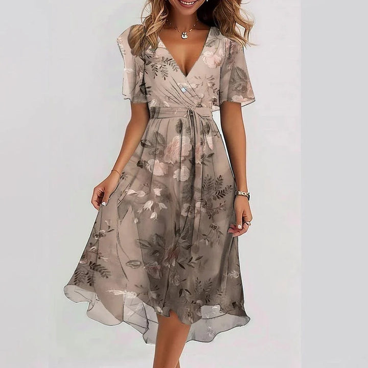 Nina | Elegantes Kurzen Ärmeln Kleid