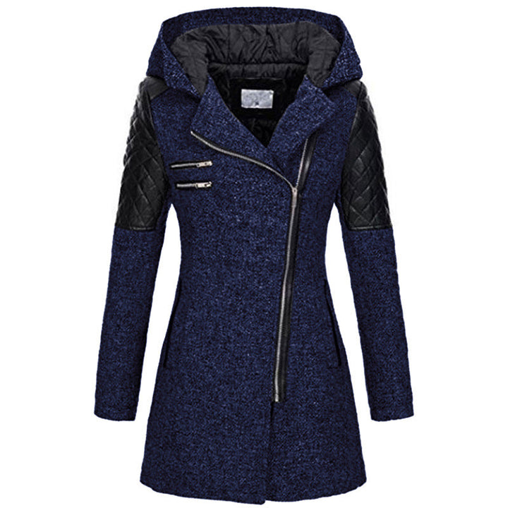 Gudrun | Stylische Wolljacke mit Lederakzenten