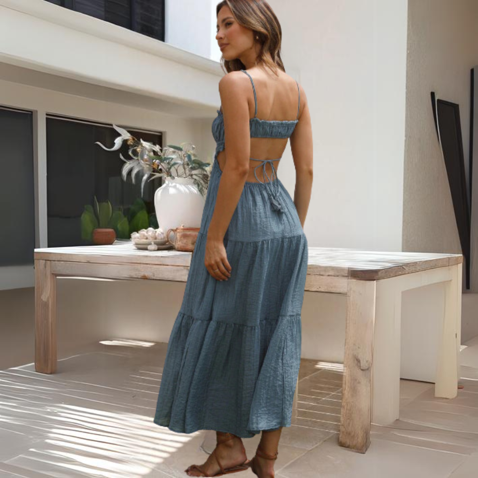 Josepha | Elegantes Sommer-Midikleid mit schmalen Trägern