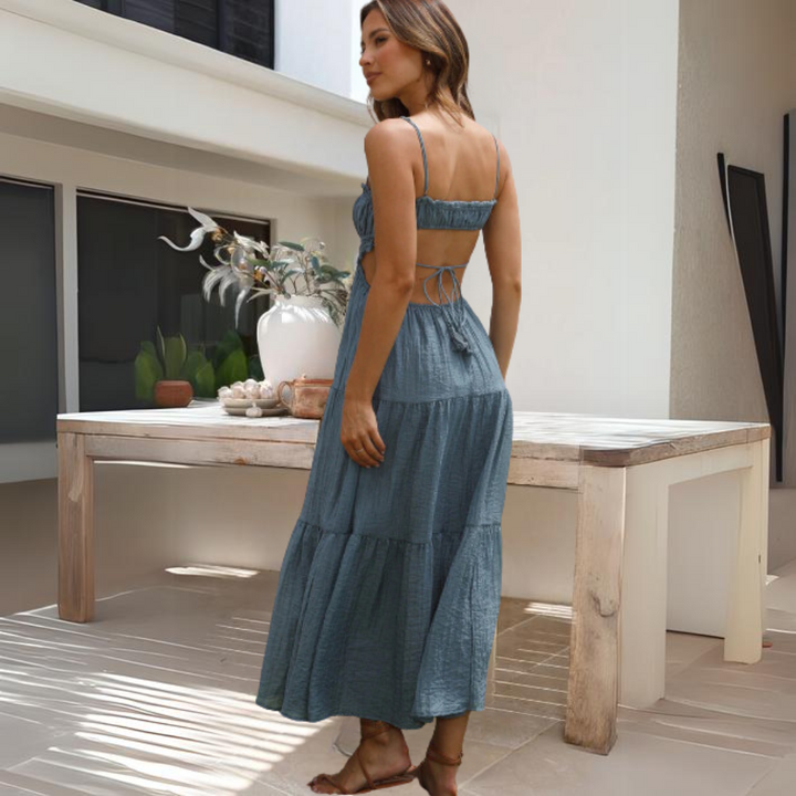 Josepha | Elegantes Sommer-Midikleid mit schmalen Trägern