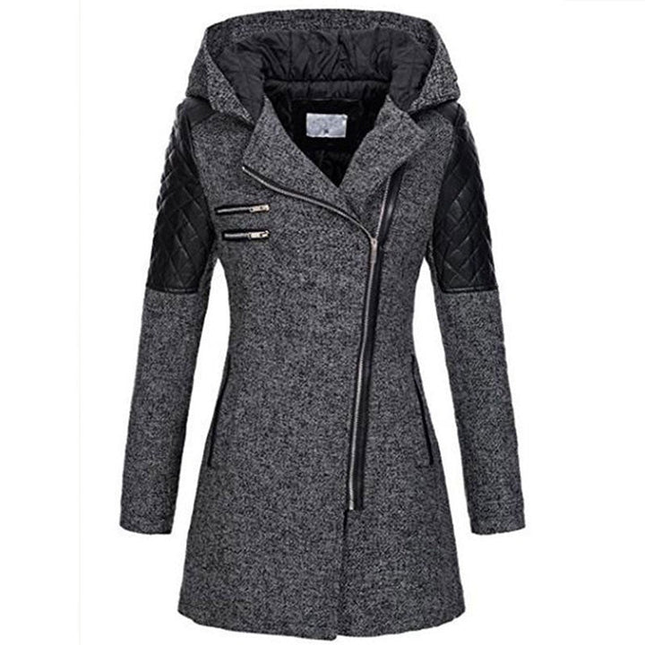 Gudrun | Stylische Wolljacke mit Lederakzenten