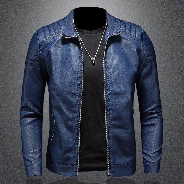 Cord | Leder-Bomberjacke