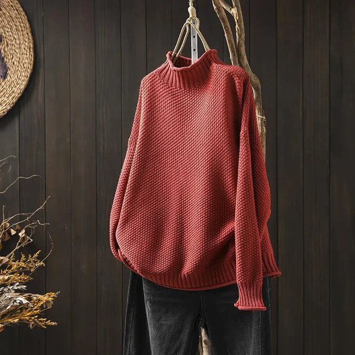 Eva | Warmer gestrickter Rollkragenpullover