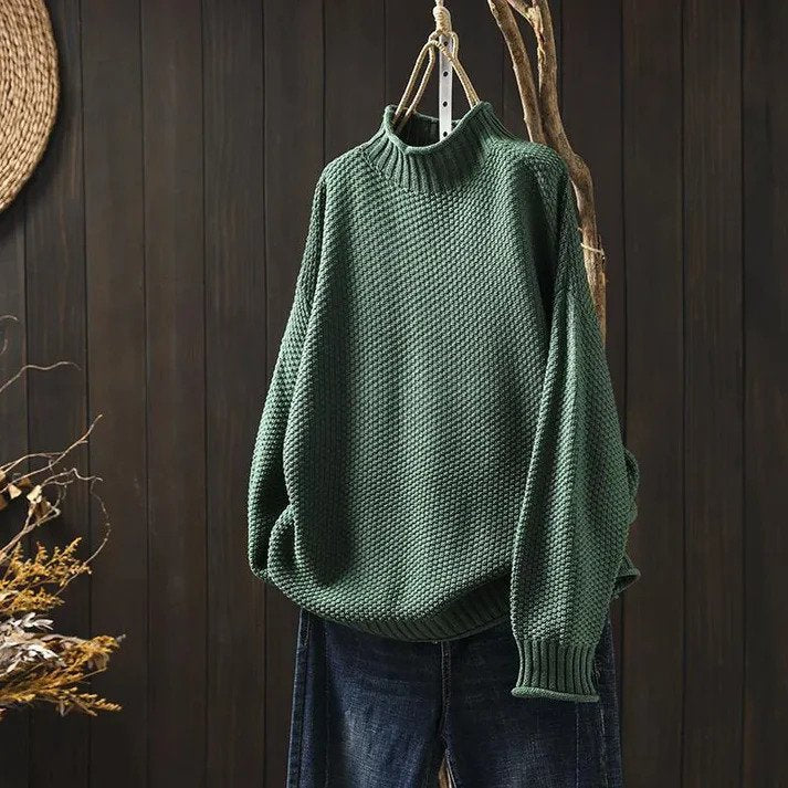Eva | Warmer gestrickter Rollkragenpullover