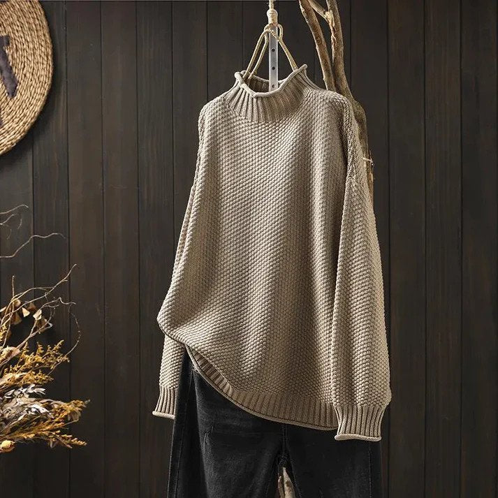 Eva | Warmer gestrickter Rollkragenpullover