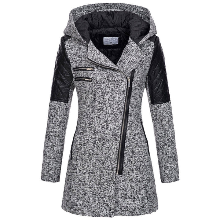 Gudrun | Stylische Wolljacke mit Lederakzenten