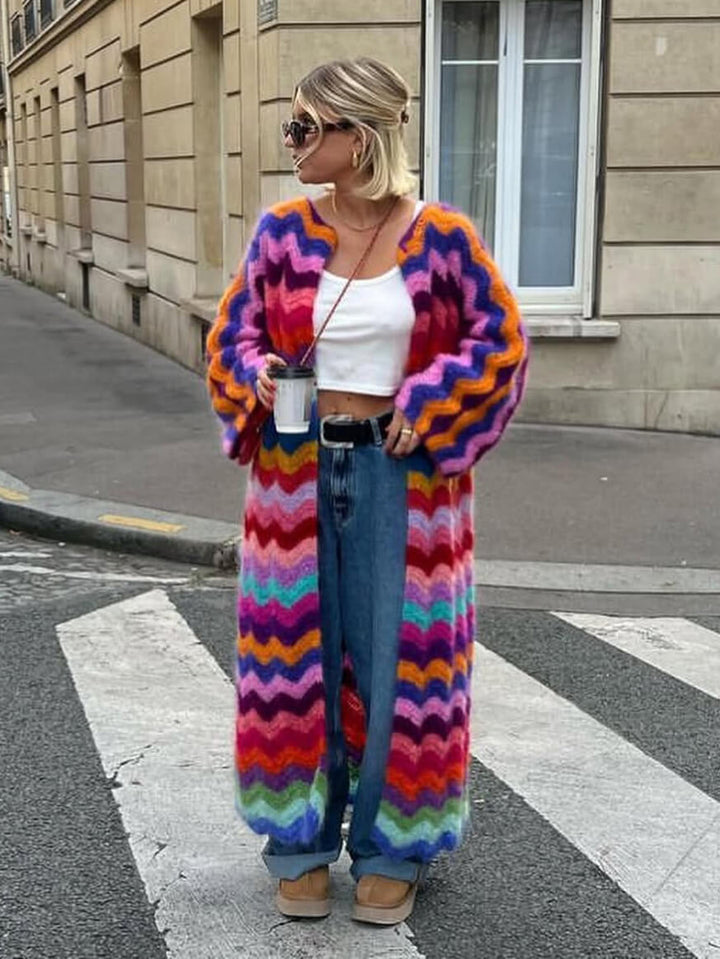Philine | Regenbogen-Strickjacke