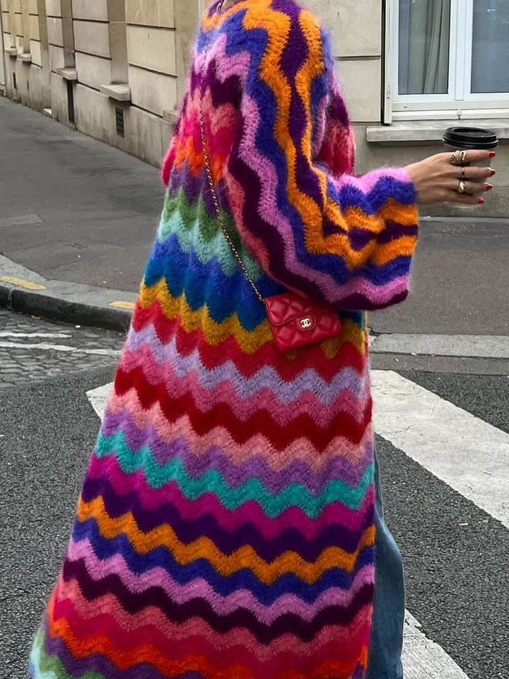Philine | Regenbogen-Strickjacke