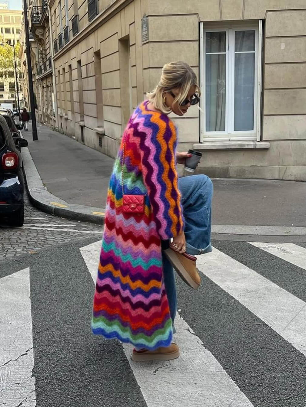 Philine | Regenbogen-Strickjacke