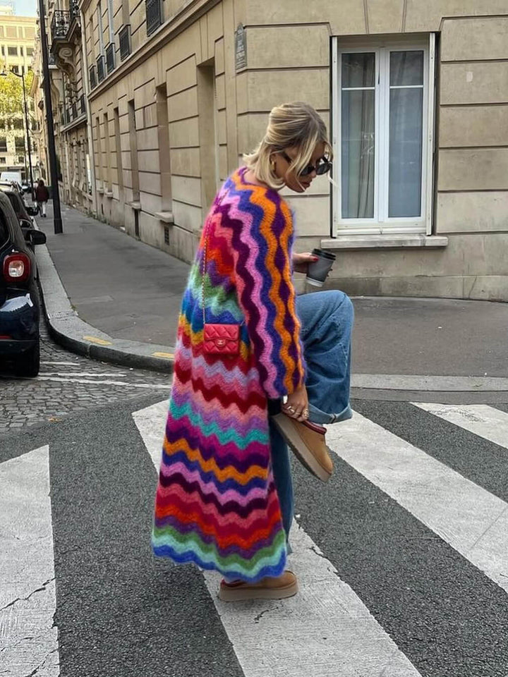 Philine | Regenbogen-Strickjacke