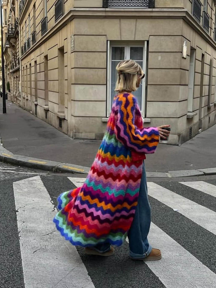 Philine | Regenbogen-Strickjacke