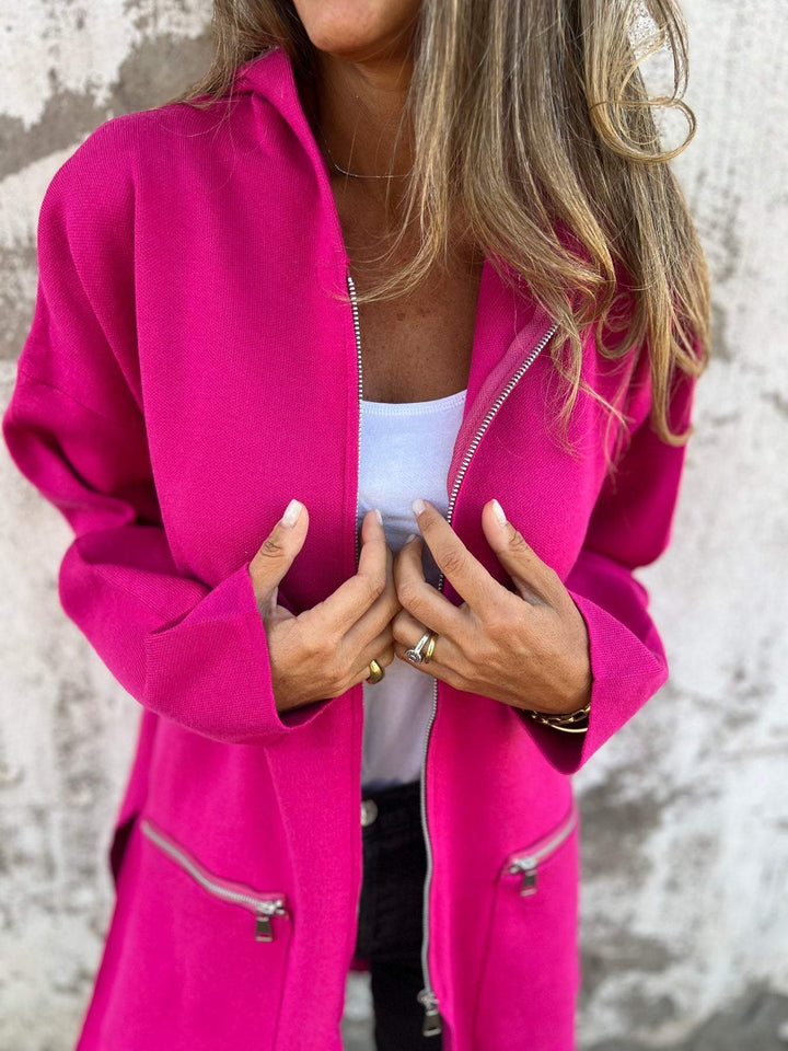 Julia | Elegante Strickjacke mit Reißverschluss