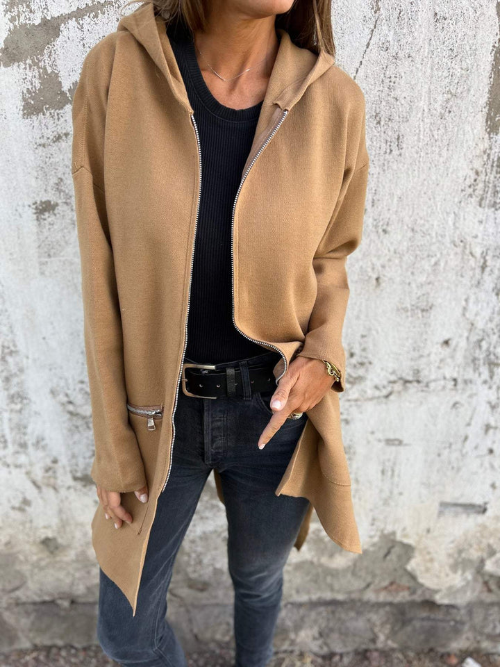 Julia | Elegante Strickjacke mit Reißverschluss