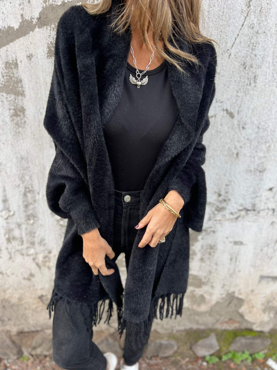 Katja | Langärmelige Strickjacke