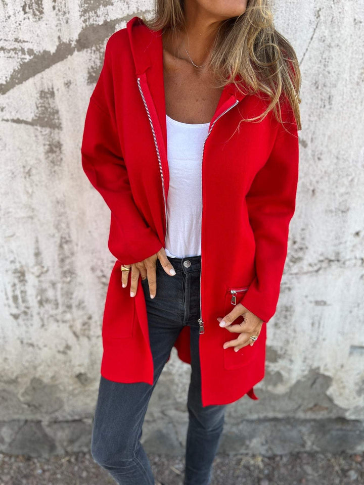 Julia | Elegante Strickjacke mit Reißverschluss