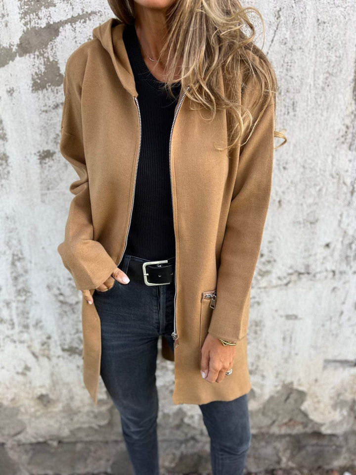 Julia | Elegante Strickjacke mit Reißverschluss