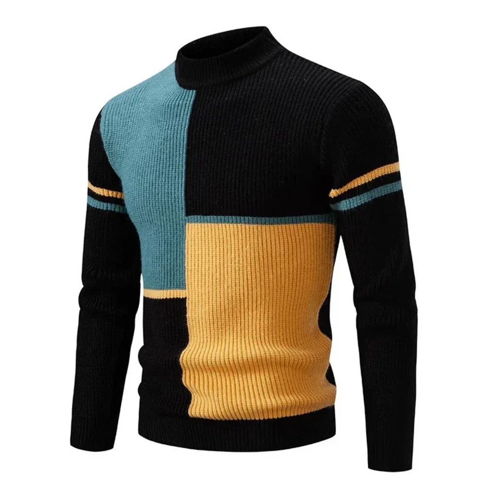 Erwin | Eleganter geometrischer Strickpullover