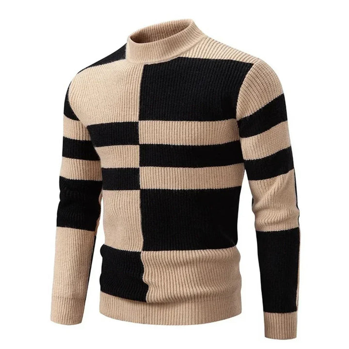 Erwin | Eleganter geometrischer Strickpullover