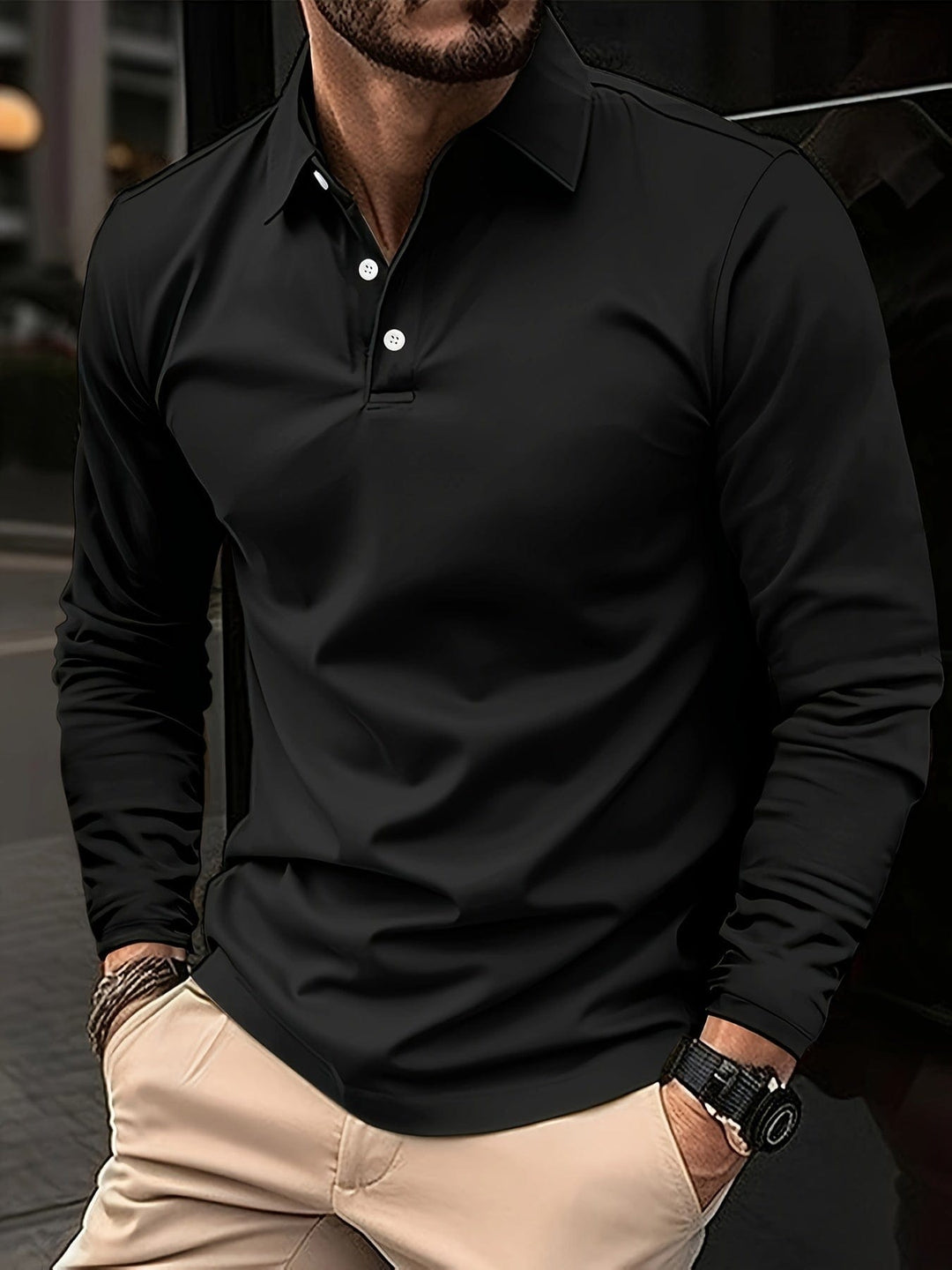 Mark | Langärmeliges Polohemd