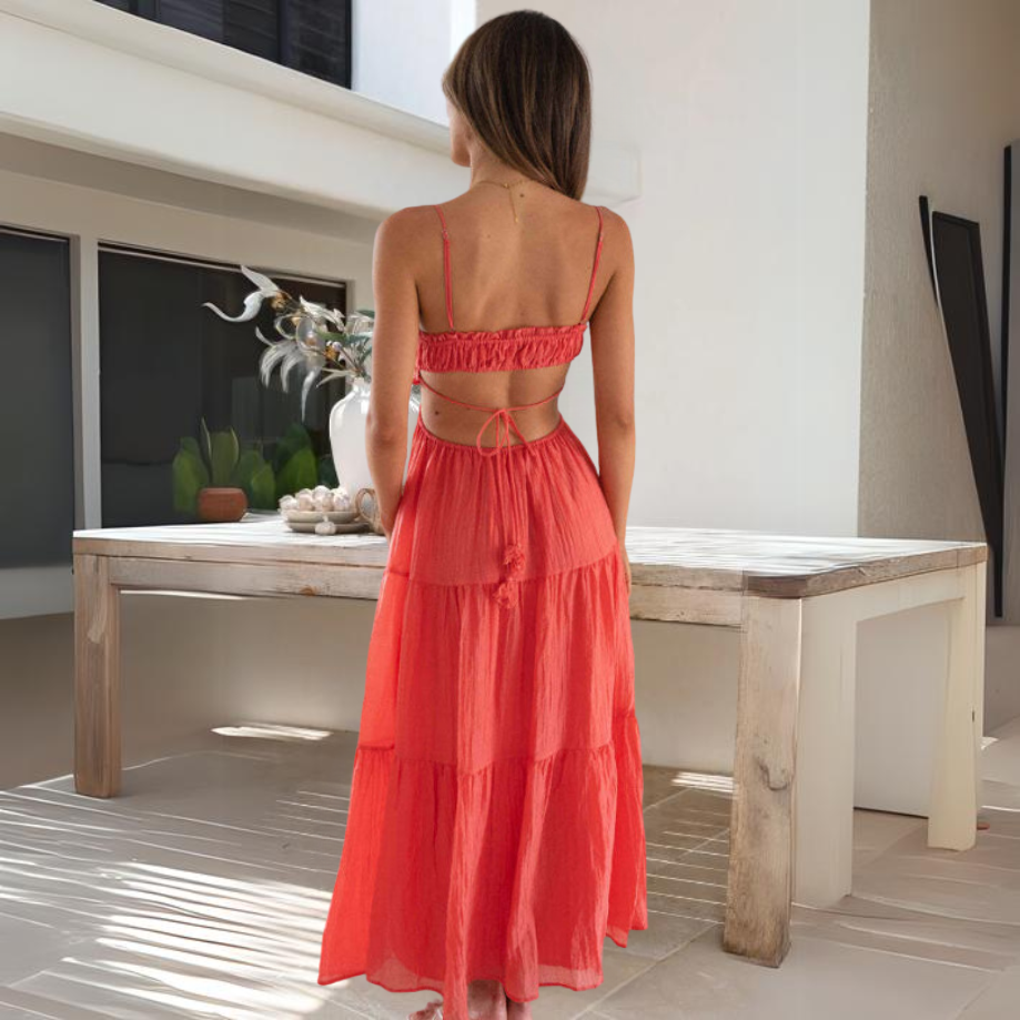 Josepha | Elegantes Sommer-Midikleid mit schmalen Trägern