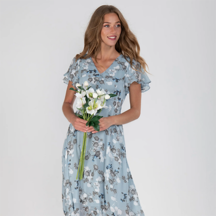 Emily | Blumenmuster Maxikleid