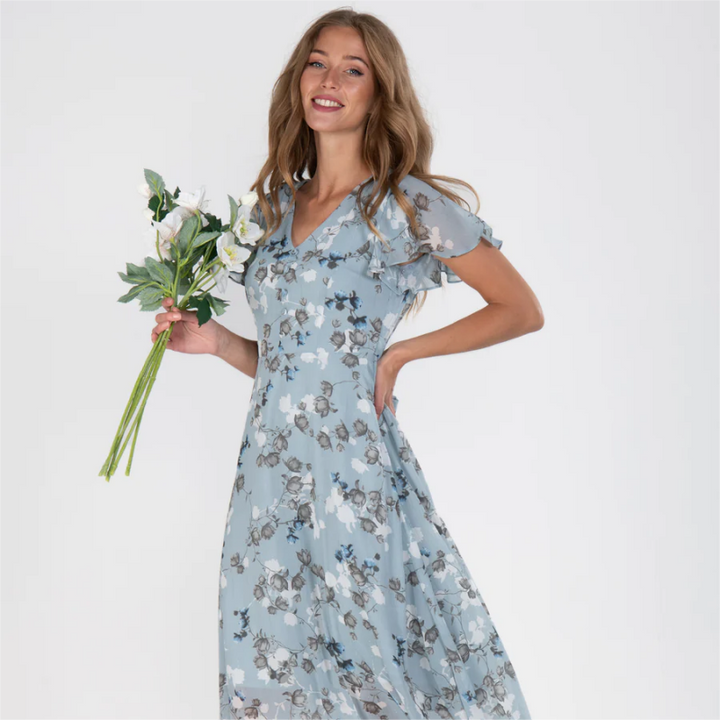 Emily | Blumenmuster Maxikleid
