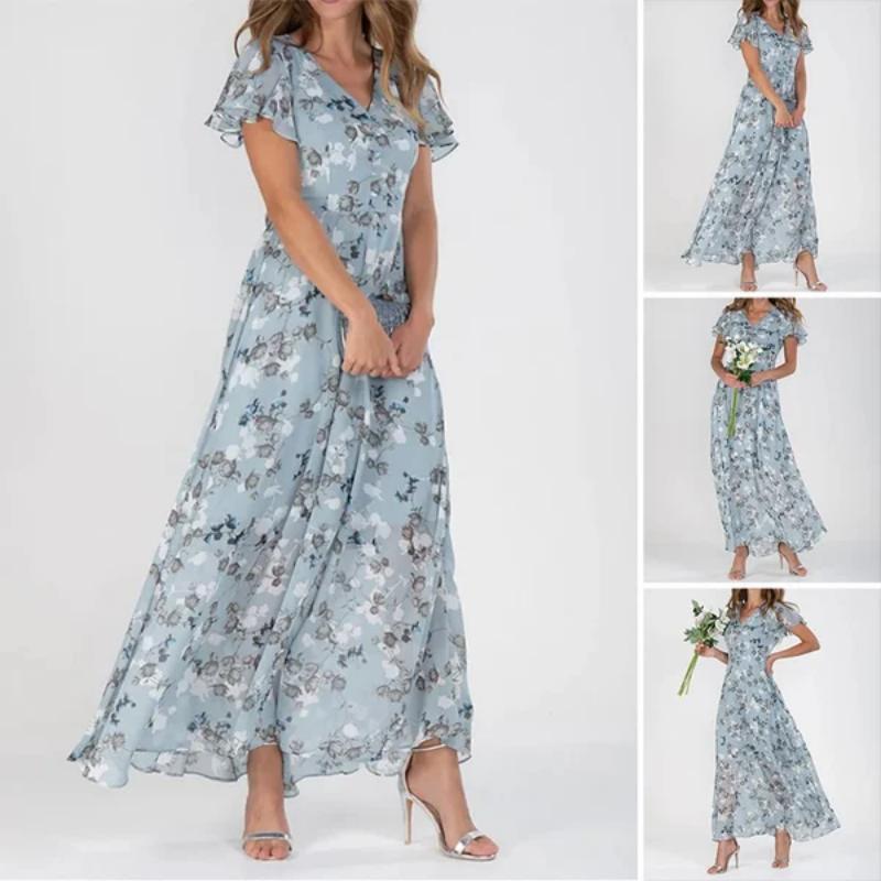 Emily | Blumenmuster Maxikleid