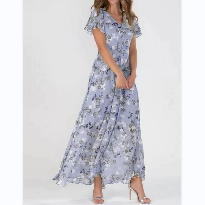 Emily | Blumenmuster Maxikleid
