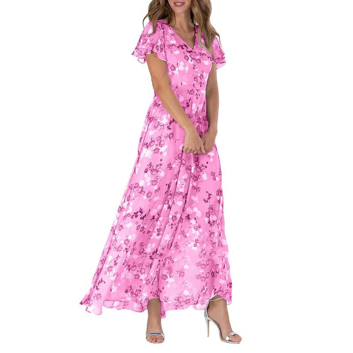 Emily | Blumenmuster Maxikleid