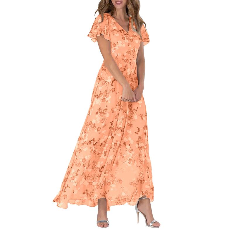 Emily | Blumenmuster Maxikleid