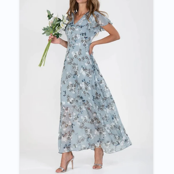 Emily | Blumenmuster Maxikleid