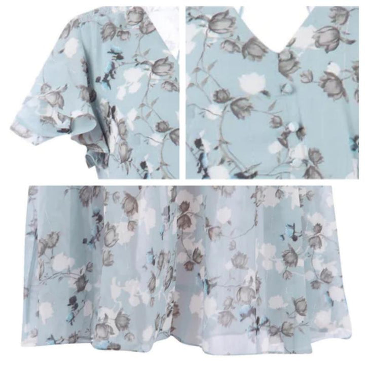 Emily | Blumenmuster Maxikleid