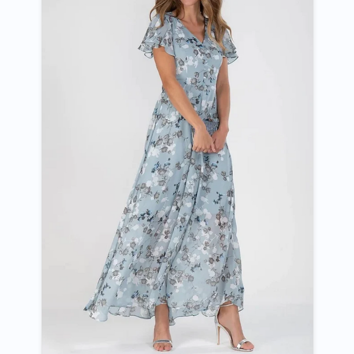 Emily | Blumenmuster Maxikleid